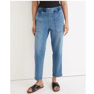 Madewell Pull On Relaxed Jeans in Boyer Wash Medium 28 Sustainable